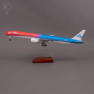 Airairplanch-Boeing777-300er KLM de plástico, modelo de avión a escala 1/157, tamaño de dibujo coloreado, 47cm, pintura a Color, estilo guay