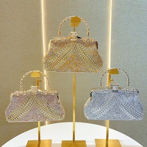 Nouveau Sac à Main en PVC Incrusté de Diamants, Forme Oreiller, Fermeture à Fermoir, Idéal pour Soirées et Banquets, Élégant pour Femmes Raffinées - Product Image 4