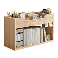 Étagère Simple en bois massif sur le bureau, petit meuble de rangement pour dortoir étudiants