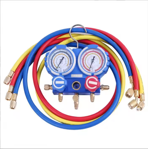 Manomètre de pression de réfrigérant à fluorure ajouté, double boîtier en plastique durable VMG-2-R410A-B, accessoires de climatisation - Product Image 1