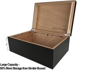 Caja grande <span class=keywords><strong>de</strong></span> <span class=keywords><strong>madera</strong></span> con tapa abatible-caja <span class=keywords><strong>de</strong></span> almacenamiento <span class=keywords><strong>de</strong></span> <span class=keywords><strong>madera</strong></span> <span class=keywords><strong>de</strong></span> alijo negro-<span class=keywords><strong>cajas</strong></span> decorativas con tapas - Product Image 5