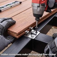 Entretoises dissimulées en acier inoxydable 304 pour terrasses, clips anti-rouille pour lames de terrasse WPC, fixations extérieures cachées pour terrasses composites