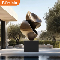 Escultura Moderna de Bronce Abstracta de Gran Tamaño, Estatua de Arte de Bronce Fundido de Lujo para Decoración de Jardín, Villa o Piscina al Aire Libre