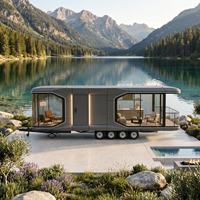 Maison capsule de luxe préfabriquée en structure acier robuste pour complexe hôtelier