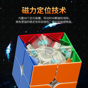 Rs2m Magnetic 2x2 Rubik's <b>Cube</b> Professional Competition Standard Size <b>Light</b> Touch Half Gloss Six Color For Teenagers - Product Image 2