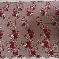Fleur Design Gracieux Classique Élégant Haute Qualité Prix Remise Tulle Broderie Tissu pour Nuptiale Soirée Robe De Mariée Voile