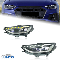 Kit de rénovation de phares LED Junyo pour Audi A4 2020-2024, phares de haute qualité avec lentilles LED, feux de jour