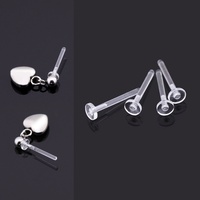 Accesorios para Pendientes DIY Bowei, Plástico Transparente Invisible, Fornituras Planas para Joyería