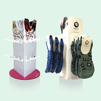 Présentoir de comptoir moderne et rotatif à 4 faces en carton recyclable de haute qualité pour bijoux et chaussettes