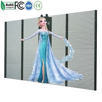 Pantalla LED Transparente HD para Publicidad en Interiores, Pantalla LED Transparente de Malla de Vidrio, Video Wall de 3.9mm-7.8mm para Escaparates y Centros Comerciales