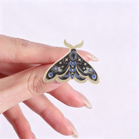 Mini broche émaillée motif moustache céleste sorcière, pour veste, sac en toile, décoration quotidienne