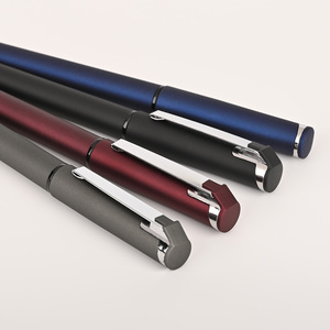 Bolígrafo de Gel de Lujo en Oferta Azul y Negro con Stylus y Logo Personalizado de Marca, Punta de 0.7mm, Tacto Suave de Goma, Regalo Promocional - Product Image 4