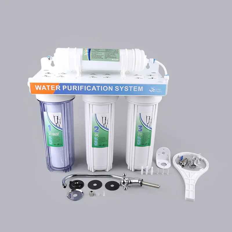 Huishoudelijk Omgekeerde Osmose Systeem Vier Traps Waterfilter Voor Drinken