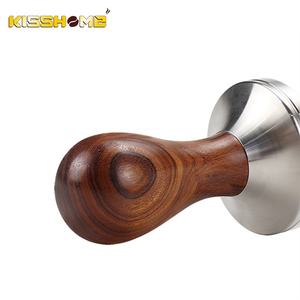Herramientas <span class=keywords><strong>Barista</strong></span> 51mm 53mm 58mm mango de madera café en polvo prensa Espresso Maker accesorios Base plana café Tamper - Product Image 5