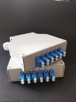 Boîtier de terminaison fibre optique 6 ports sur rail DIN, 12 fibres LC Duplex, panneau de brassage métallique, boîtier de raccordement FTTH