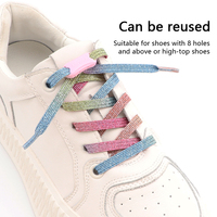 Lacets élastiques arc-en-ciel pour baskets, innovation, lacets plats sans nœuds, lacets sans nœuds pour enfants et adultes, lacets brillants luxueux