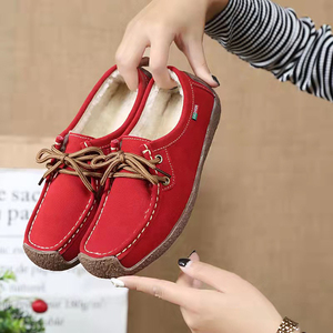 Scarpe Invernali da <span class=keywords><strong>Donna</strong></span> in Vera <span class=keywords><strong>Pelle</strong></span> 100%, <span class=keywords><strong>Mocassini</strong></span> Casual Caldi e Comodi, Slip-on con Interno in Peluche - Product Image 6