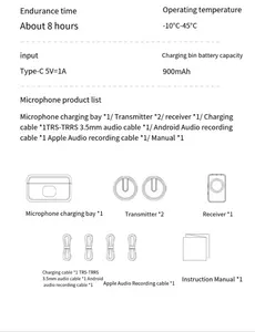 Dispositivo de Vídeo corto con cancelación de ruido omnidireccional NX2 MX2 para entrevistas de transmisión en vivo Micrófono inalámbrico para exteriores - Product Image 5