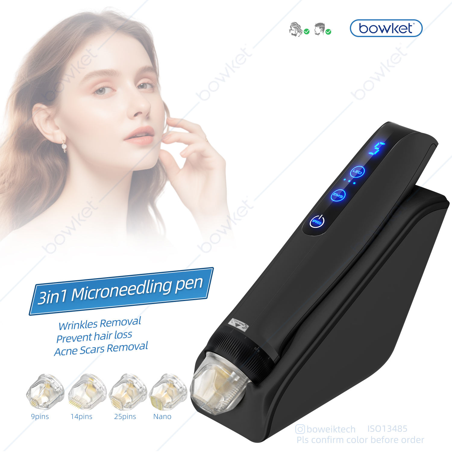 ORANGLES BOWKET Bio Pen Q2 Advanced Microneedling Derma Pen | 2024 New 3-in-1 Wireless Beauty Device with EMS & LED – orangles Qatar - high resolution display - exposing craftsmanship - Image 2 of 6 | built for everyone | BOWKET Bio Pen Q2 Advanced Microneedling Derma Pen | 2024 New 3-in-1 Wireless Beauty Device with EMS & LED – orangles Qatar for sale Georgia | Free Shipping ORANGLES