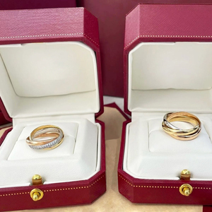 Anillo de titanio de diseño de marca Fashion Cart, anillo tricolor de acero, anillo de oro de tres <span class=keywords><strong>anillos</strong></span> con diamantes de moda para mujeres y hombres. - Product Image 1