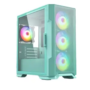 高品质铝制电脑微型ATX机箱电脑游戏机箱，带顶部水冷和高清Usb3.0