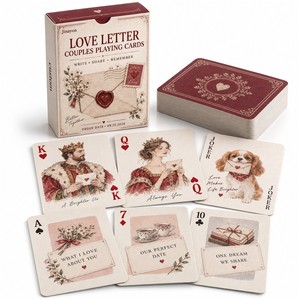 Custom Eco-Friendly <strong>Valentine's</strong> Day Couples Game <strong>Cards</strong> Romantic Prompts Date Night Challenges Personalized Portraits-Custom - Product Image 1
