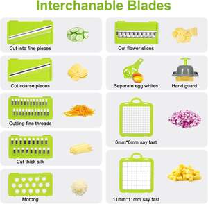 Utensilios de Cocina Manuales 12 en 1, Accesorios para el Hogar, Pelador de Verduras, Cortador de Cebolla, Rebanador - Product Image 6