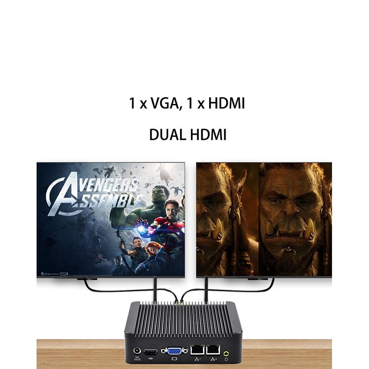 J1900 Mini Pc Avec Double Lan Ordinateur, 1 * Port Vga Mini PC