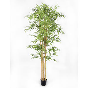 Прямые продажи с фабрики, дешевое искусственное бамбуковое дерево, зеленые шелковые листья, искусственное бамбуковое растение для домашнего декора гостиной - Product Image 2