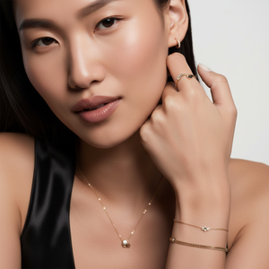 Bracelet en diamant demi-cœur, bracelets élégants pour hommes et femmes - Product Image 1