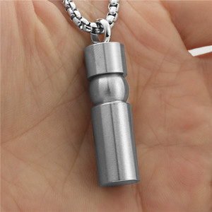 <b>Titanium</b> Steel Perfume Bottle Pendant 3.0x60cm Stainless Steel Themed Pendant For Men Gift Jewelry - Product Image 2