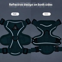 Gilet de harnais pour chien avec logo personnalisé harnais de sport en nylon réfléchissant poignée de contrôle facile laisse triangulaire sans traction OEM d'entraînement pour animaux de compagnie