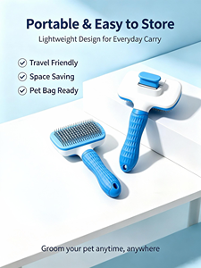 Non Slip <b>Pet</b> Hair Remover Comb <b>Brush</b> Rounded Pin Grooming Comb Non Slip Lightweight Easy Clean Grooming Tool for Dogs Cats - Product Image 6