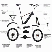 Vélo de montagne électrique Mythos E20B505, double moteur, 9 vitesses, alliage d'aluminium, 27,5*18,1 pouces