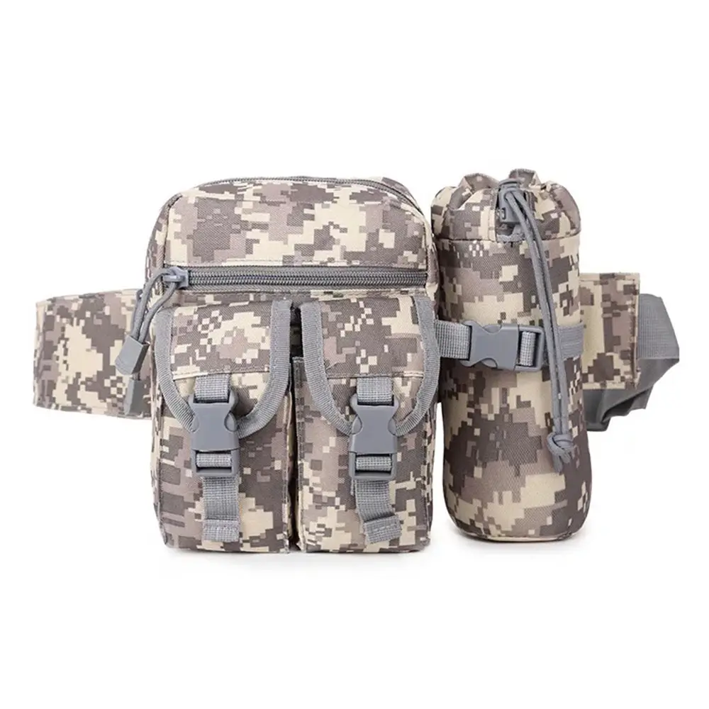 Bolsa colgante de cintura para hombre táctica al aire libre camuflaje MOLLE teléfono móvil varios riñonera impermeable bolsa de senderismo duradera