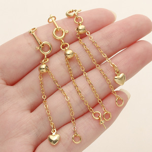 Adjustable Lobster Clasp Extension Chain Connector For <b>Bracelet</b> Making Gold Plated <b>Copper</b> Jewelry Findings - Product Image 3