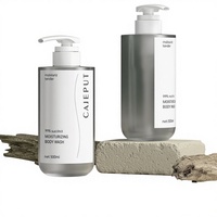 Bouteille pompe en PET givré personnalisée avec logo, 200 ml, 300 ml, 500 ml, pour emballage de savon liquide et de shampoing, vente en gros