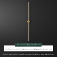 Lámparas de Pared LED Modernas Minimalistas de Latón Macizo, Luz Lineal de Tira Larga, Alto CRI 90, 50000 Horas de Vida Útil, para Sala de Estar, Fondo de TV