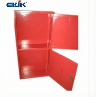 Armoire verticale pour enrouleur de tuyau d'incendie avec double porte haut-bas, coffre de rangement de protection incendie, construction flexible en acier au carbone