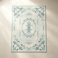 Tapis de salon rectangulaire en fibre de polyester à motifs rétro européens, décoration d'intérieur, prix d'usine