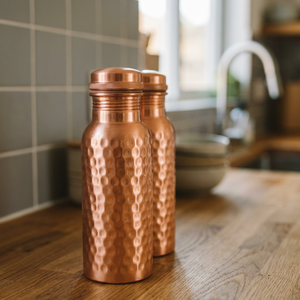 B S International NA145 Vaisselle en acier au carbone écologique de qualité alimentaire avec revêtement anti-corrosion, design martelé en cuivre antique - Product Image 6