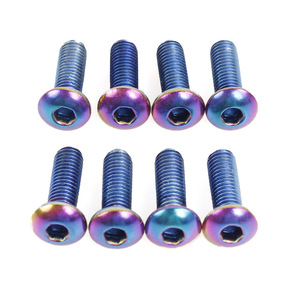 สกรูพวงมาลัยรถ M5X0.8หัวกลมสแตนเลสสตีลยาว19มม. สีเขียวน้ำเงิน QRF022 - Product Image 3