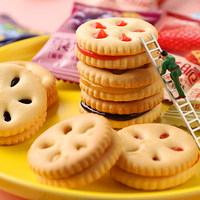 Nouvelle arrivée 400g de biscuits fourrés à la confiture de fruits-Qualité artisanale par le producteur Tin