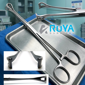 Pinces à tissus Babcock manuelles de qualité supérieure, pinces chirurgicales 4x5 dents en acier inoxydable, instruments chirurgicaux CE ISO DHL - Product Image 3