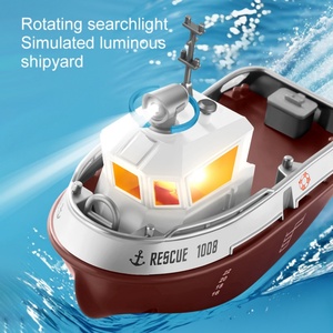 Bateau télécommandé S820 RC 2.4G 1/32 avec deux moteurs puissants, modèle de remorqueur électrique sans fil, jouet cadeau - Product Image 3