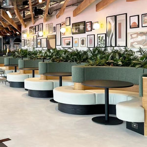 OEM disesuaikan perabotan restoran Modern Hotel beludru dan kulit Banquette besar Stan tempat duduk Restoran Set <span class=keywords><strong>Sofa</strong></span> - Product Image 4