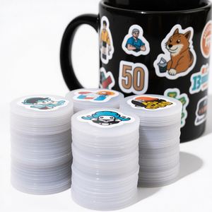 Custom Printed Roll Plastic Waterproof Synthetic <b>Paper</b> Adhesive <b>Vinyl</b> PVC Brand Logo Waterproof Sticker - Product Image 6