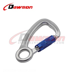 DAWSON China Lieferant Aluminium 30kN Doppelwirkungsverriegelungsmaterial benutzerdefinierter D-förmiger Carabiner - Product Image 1