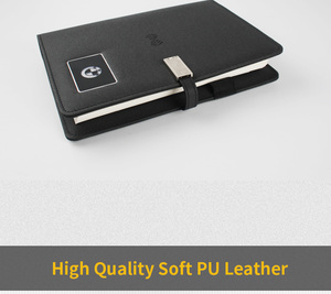 Sản Phẩm Mới Đa Chức Năng Đi Công Tác Có Thể Thắp Sáng Logo A5 Kích Thước Thư Mục Da Không Dây Sạc Máy Tính Xách Tay - Product Image 6