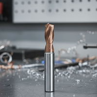 Foret à fond plat en carbure solide pour usinage CNC d'acier inoxydable et d'aluminium